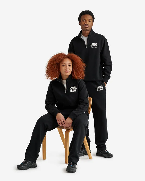 Organic Original Quarter Zip in Black