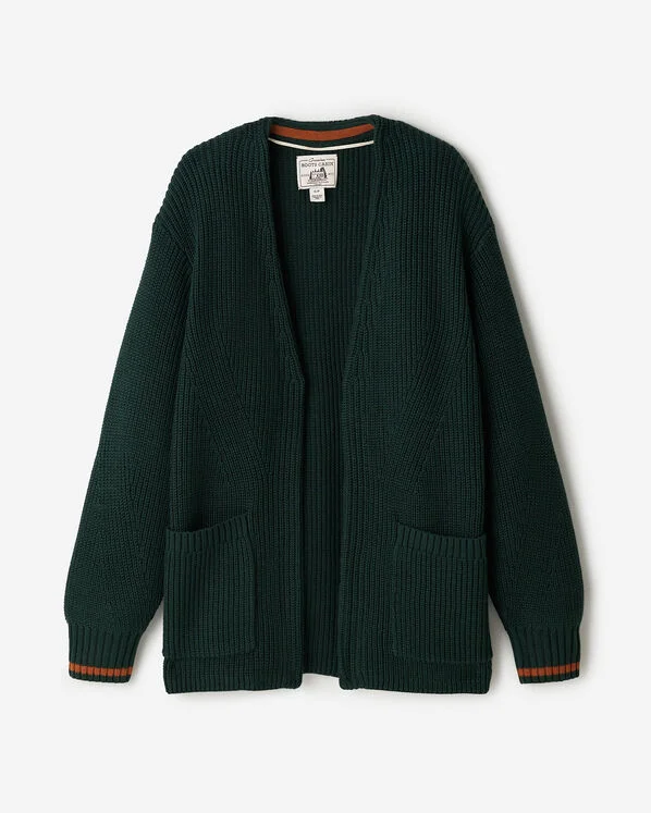 Cabin Cardigan in Varsity green mix