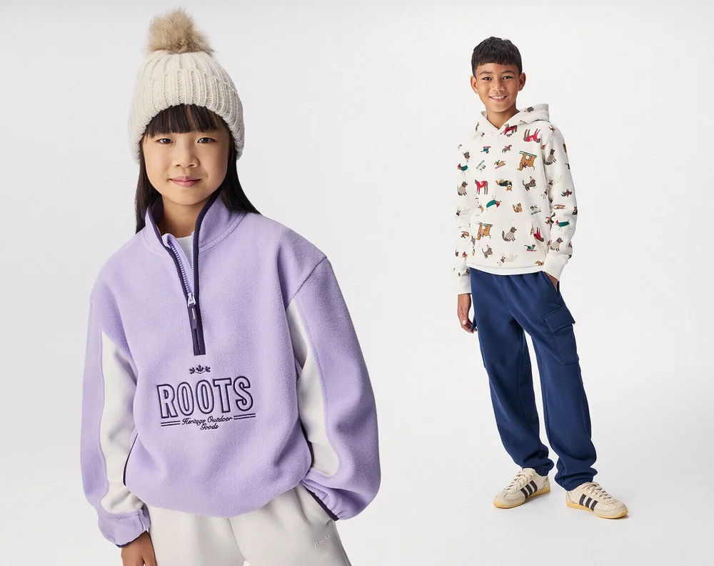 Kids in colourful, comfortable fall favourites